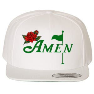 Masters Golf Tournament Golfing Amen Floral Master Golfer Wool Snapback Cap