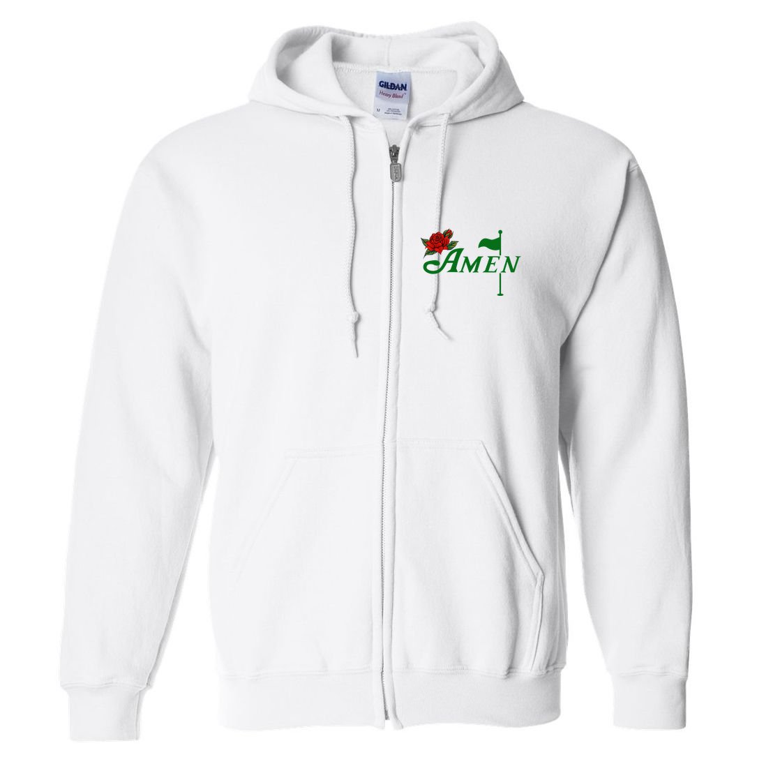 Masters Golf Tournament Golfing Amen Floral Master Golfer Full Zip Hoodie