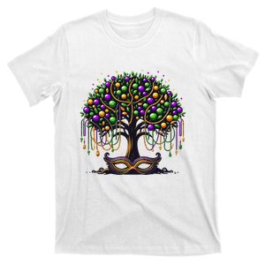 Mardi Gras Tree Beads New Orleans 2025 Festival Bead T-Shirt