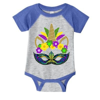 Mardi Gras Unicorn Party Costume Gift Infant Baby Jersey Bodysuit