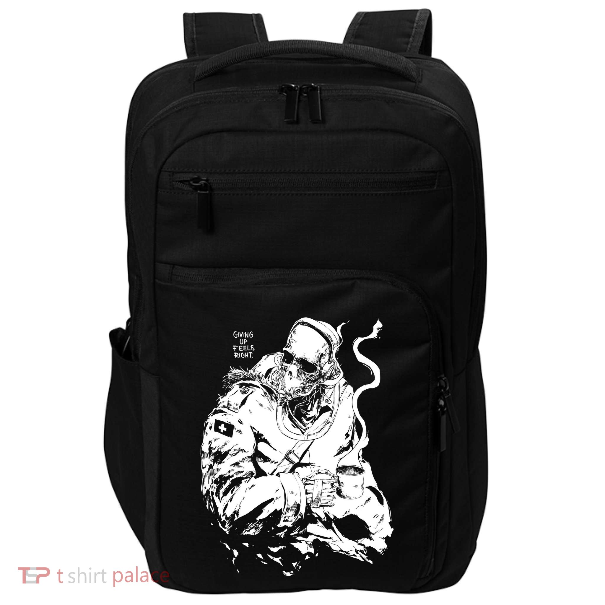 Massivefaceart Giving Up Feels Right Impact Tech Backpack