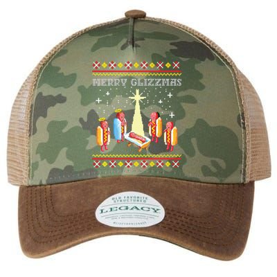 Merry Glizzmas Ugly Christmas Legacy Tie Dye Trucker Hat