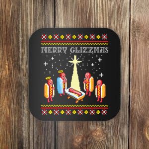 Merry Glizzmas Ugly Christmas Coaster