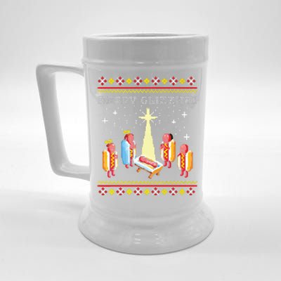 Merry Glizzmas Ugly Christmas Beer Stein