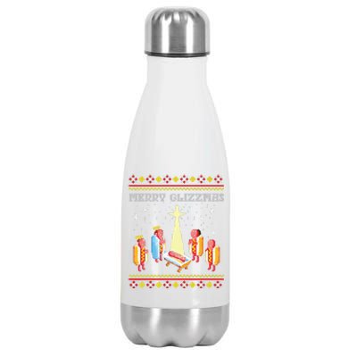 Merry Glizzmas Ugly Christmas Stainless Steel Insulated Water Bottle