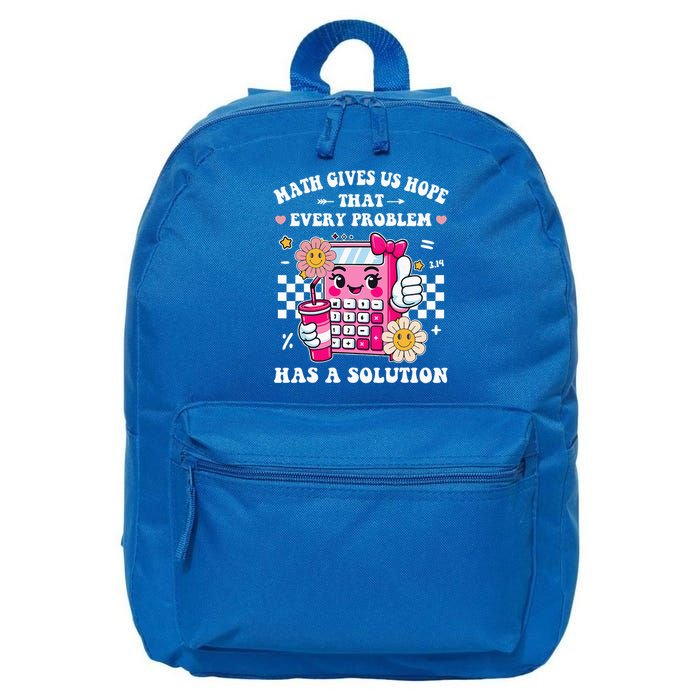 Math Gives Us Hope That Every Problem Has a Solution 16 in Basic Backpack