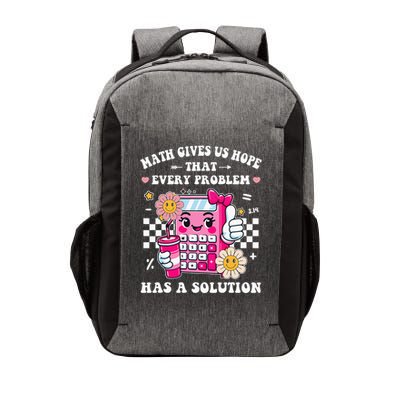 Math Gives Us Hope That Every Problem Has a Solution Vector Backpack