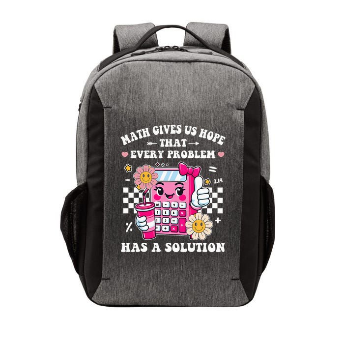 Math Gives Us Hope That Every Problem Has a Solution Vector Backpack