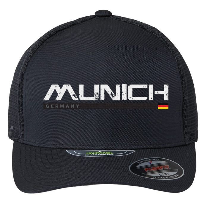 Munich Germany Vintage Retro Flexfit Unipanel Trucker Cap