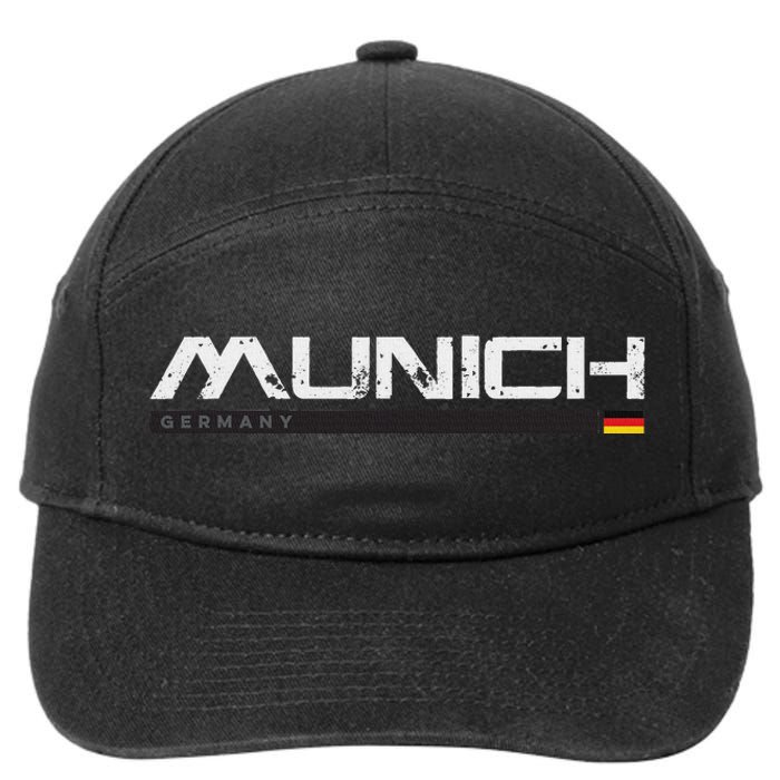 Munich Germany Vintage Retro 7-Panel Snapback Hat