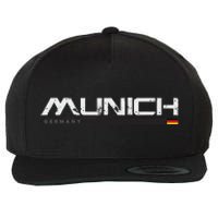 Munich Germany Vintage Retro Wool Snapback Cap