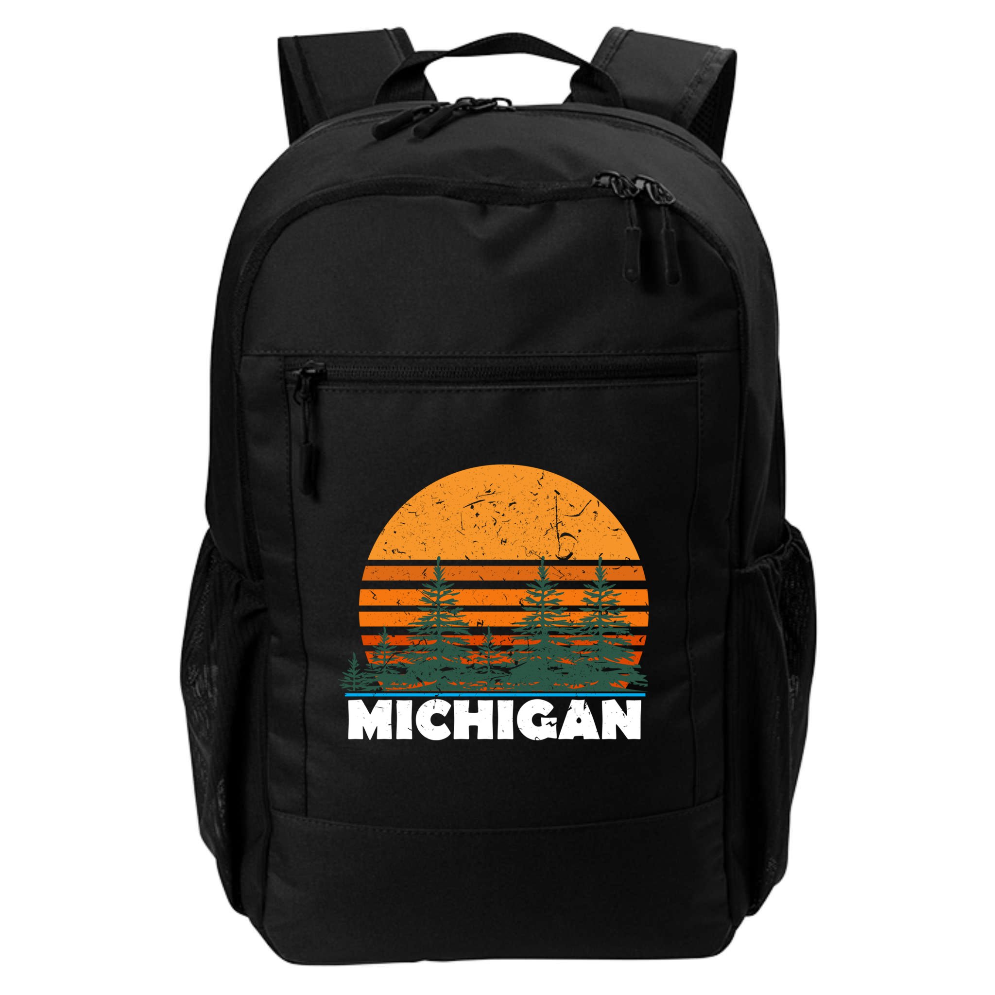 Michigan Gift Vintage Retro Sunset Mi State Hood Gift Backpack