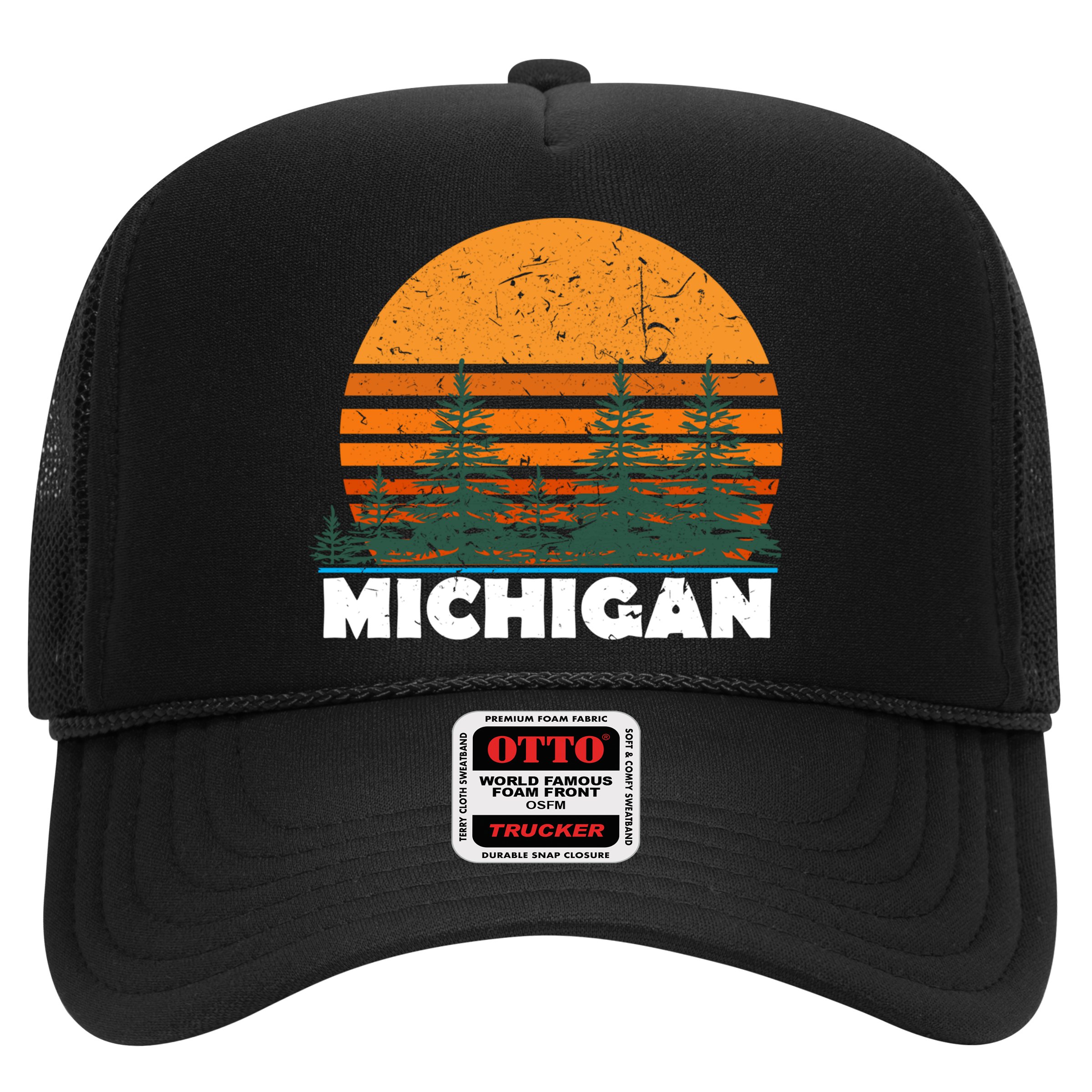 Michigan Gift Vintage Retro Sunset Mi State Hood Gift Hat