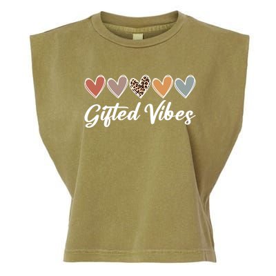 Matching Gifted Vibes Teacher Education Team School Squad Gift Garment-Dyed Women's Muscle Tee