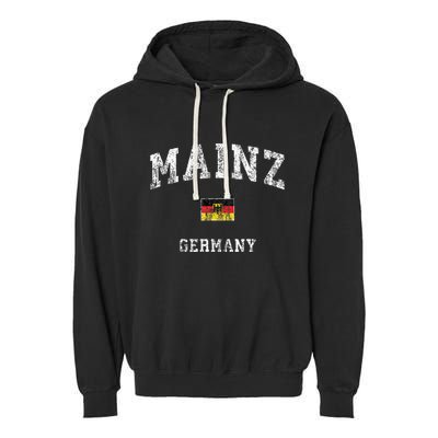 Mainz Germany Vintage Athletic Sports Garment-Dyed Fleece Hoodie