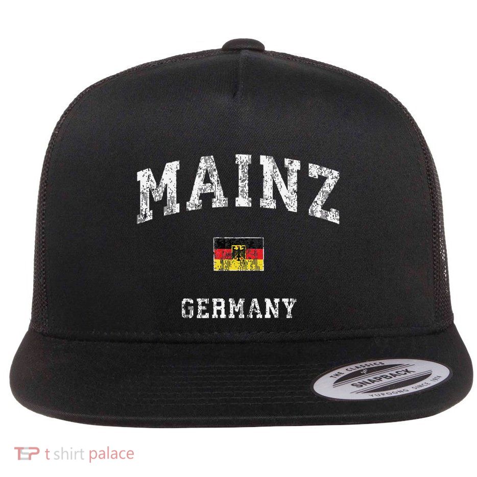 Mainz Germany Vintage Athletic Sports Flatbill Hat