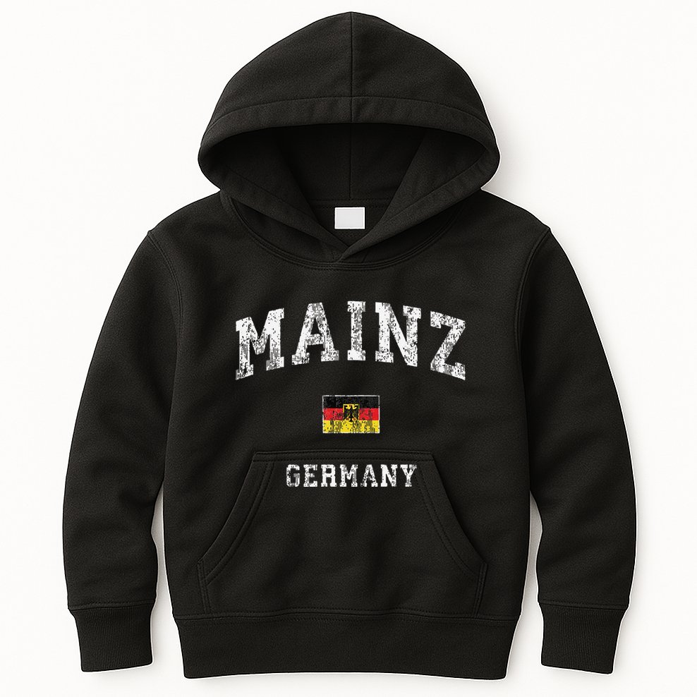 Mainz Germany Vintage Athletic Sports Kids Hoodie