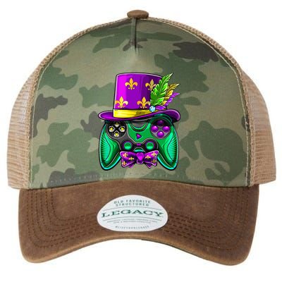 Mardi Gras Video Game Controller Jester Hat Costume Legacy Tie Dye Trucker Hat