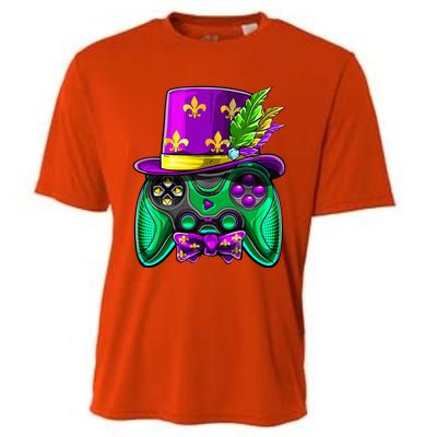 Mardi Gras Video Game Controller Jester Hat Costume Cooling Performance Crew T-Shirt