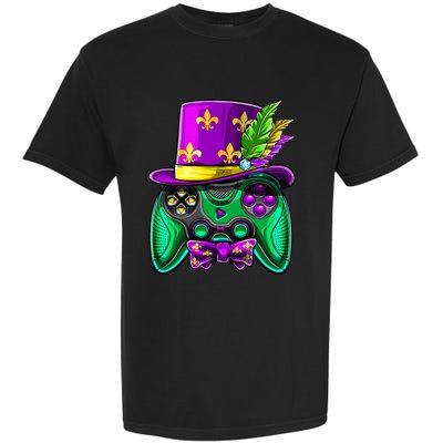 Mardi Gras Video Game Controller Jester Hat Costume Garment-Dyed Heavyweight T-Shirt