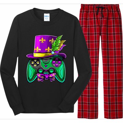 Mardi Gras Video Game Controller Jester Hat Costume Long Sleeve Pajama Set