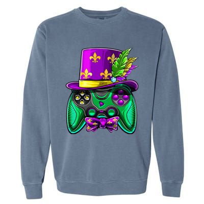 Mardi Gras Video Game Controller Jester Hat Costume Garment-Dyed Sweatshirt