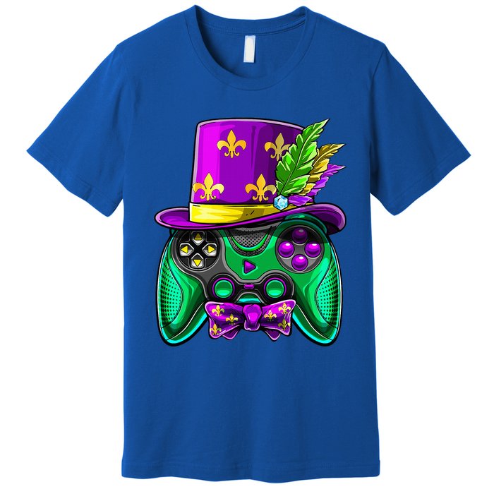 Mardi Gras Video Game Controller Jester Hat Costume Premium T-Shirt