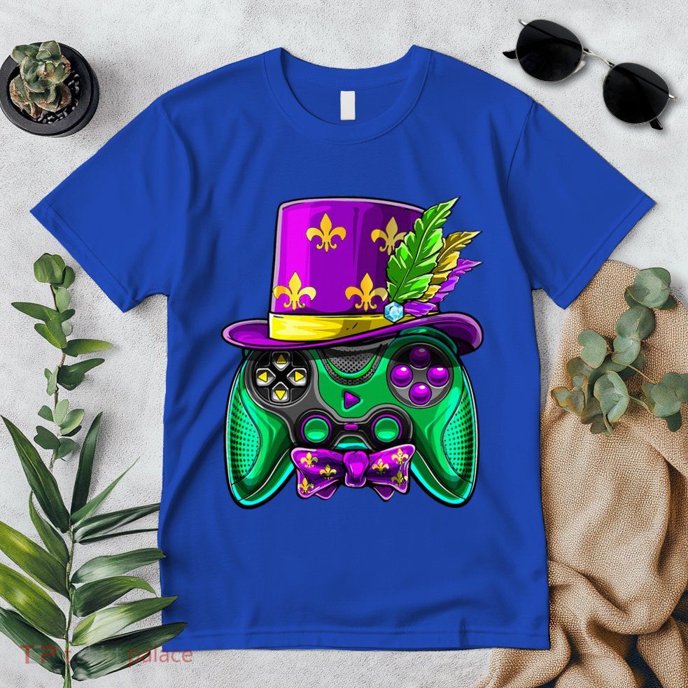 Mardi Gras Video Game Controller Jester Hat Costume Premium T-Shirt