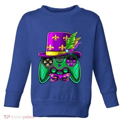 Mardi Gras Video Game Controller Jester Hat Costume Toddler Sweatshirt