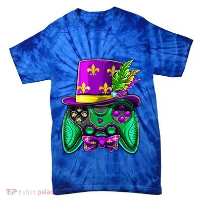 Mardi Gras Video Game Controller Jester Hat Costume Tie-Dye T-Shirt