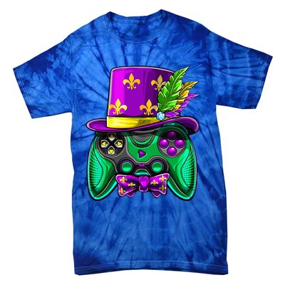 Mardi Gras Video Game Controller Jester Hat Costume Tie-Dye T-Shirt