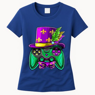 Mardi Gras Video Game Controller Jester Hat Costume Womens T-Shirt