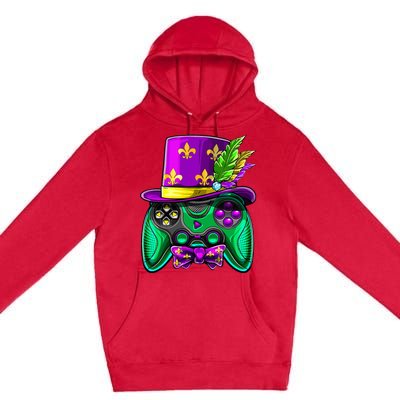 Mardi Gras Video Game Controller Jester Hat Costume Premium Pullover Hoodie