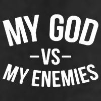 My God Vs My Enemies Funny Gift 11oz C Handle Ceramic Mug