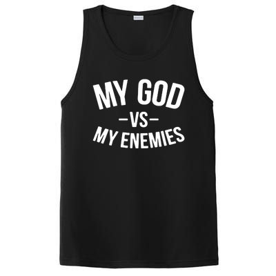 My God Vs My Enemies Funny Gift PosiCharge Competitor Tank