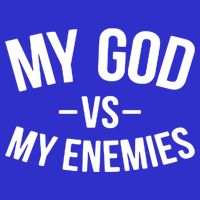 My God Vs My Enemies Funny Gift Zip Tote Bag