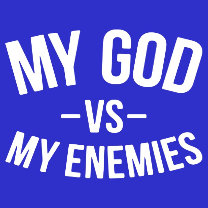 My God Vs My Enemies Funny Gift Zip Tote Bag