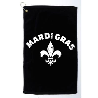 Mardi Gras Vintage Fleur De Lis Gift Platinum Collection Golf Towel