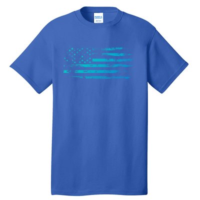 Meaningful Gift Vintage Usa Flags Patriotic Tall T-Shirt