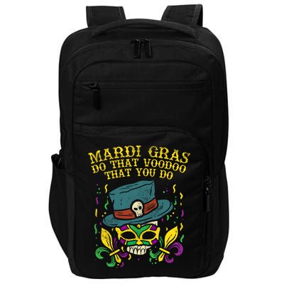 Mardi Gras Voodoo Skull Funny Nola New Orleans Carnival Gift Meaningful Gift Impact Tech Backpack