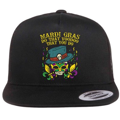 Mardi Gras Voodoo Skull Funny Nola New Orleans Carnival Gift Meaningful Gift Flatbill Hat