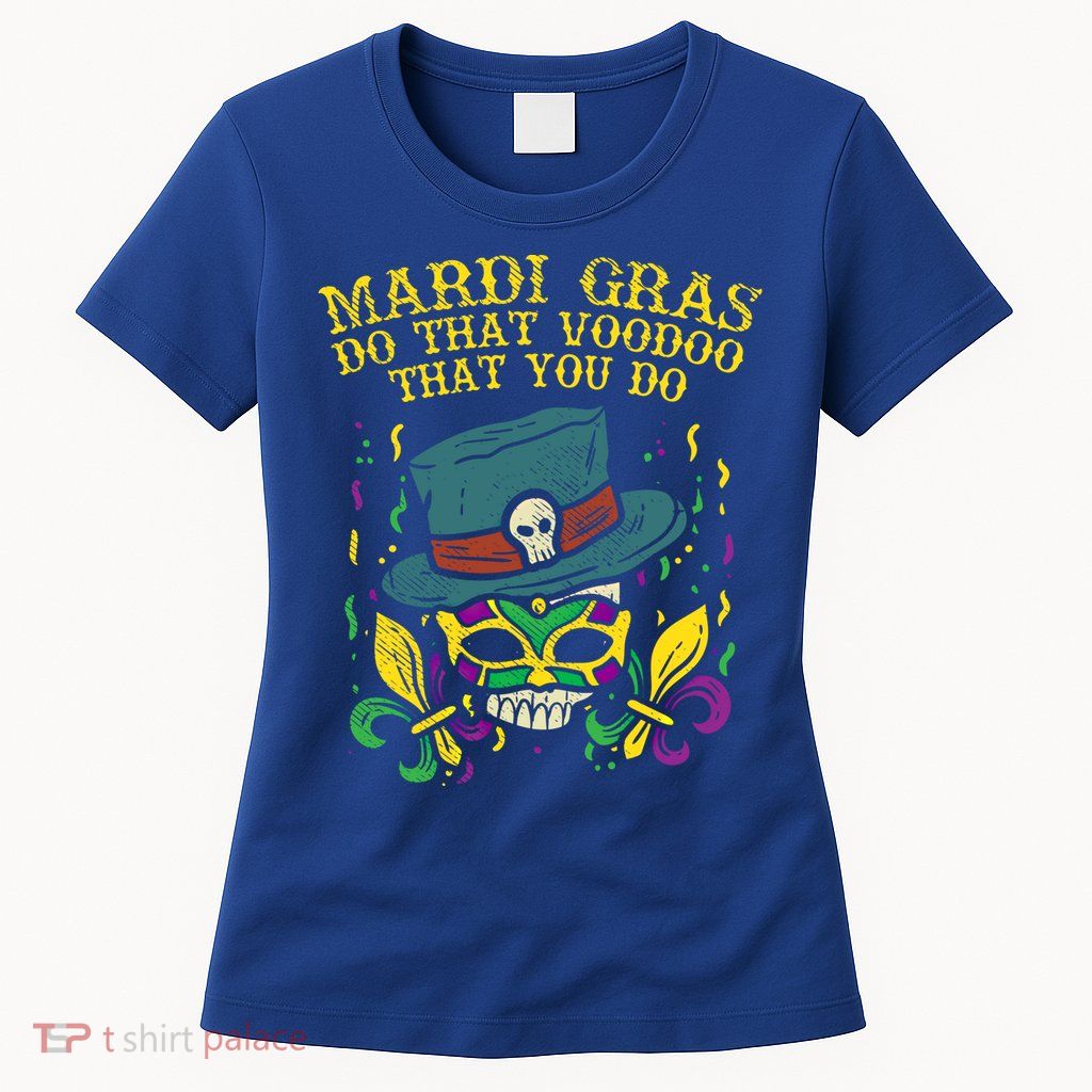 Mardi Gras Voodoo Skull Funny Nola New Orleans Carnival Gift Meaningful Gift Womens T-Shirt