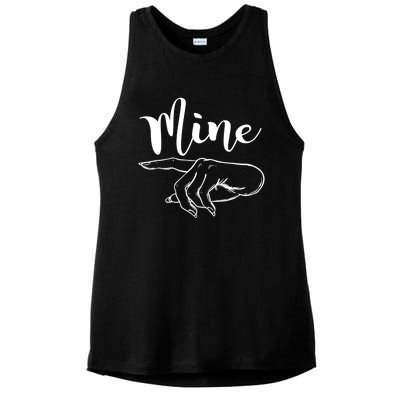 Mine Gift Valentine's Day Meaningful Gift Ladies PosiCharge Tri-Blend Wicking Tank