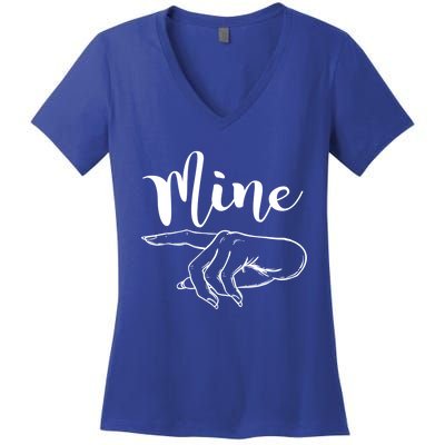 Mine Gift Valentine's Day Meaningful Gift Women's V-Neck T-Shirt