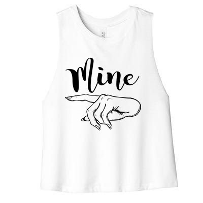 Mine Gift Valentine's Day Meaningful Gift Women's Racerback Cropped Tank