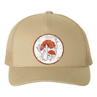 Mushroom Graphic Vintage Mycology Earth Day Gift Yupoong Adult 5-Panel Trucker Hat