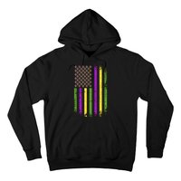 Mardi Gras Vintage Flag Celebration Hoodie