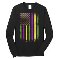 Mardi Gras Vintage Flag Celebration Long Sleeve Shirt