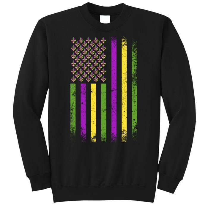 Mardi Gras Vintage Flag Celebration Sweatshirt