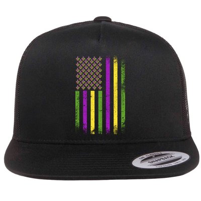 Mardi Gras Vintage Flag Celebration Flatbill Hat